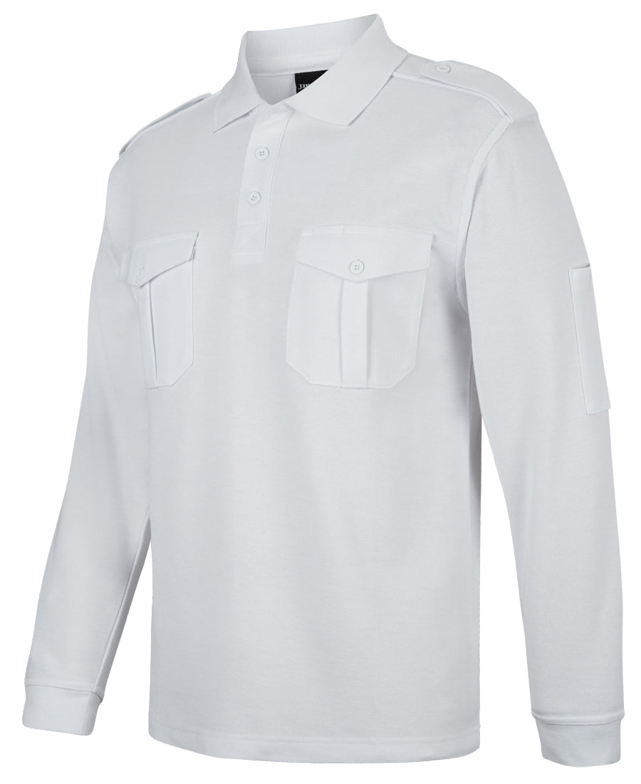 Jb's Long Sleeve Epaulette Polo Shirt 210EL